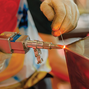 This type of welding can be used on metals or thermoplastics. As the name implies, it involves the use of a laser as a heat source to create the welds. 