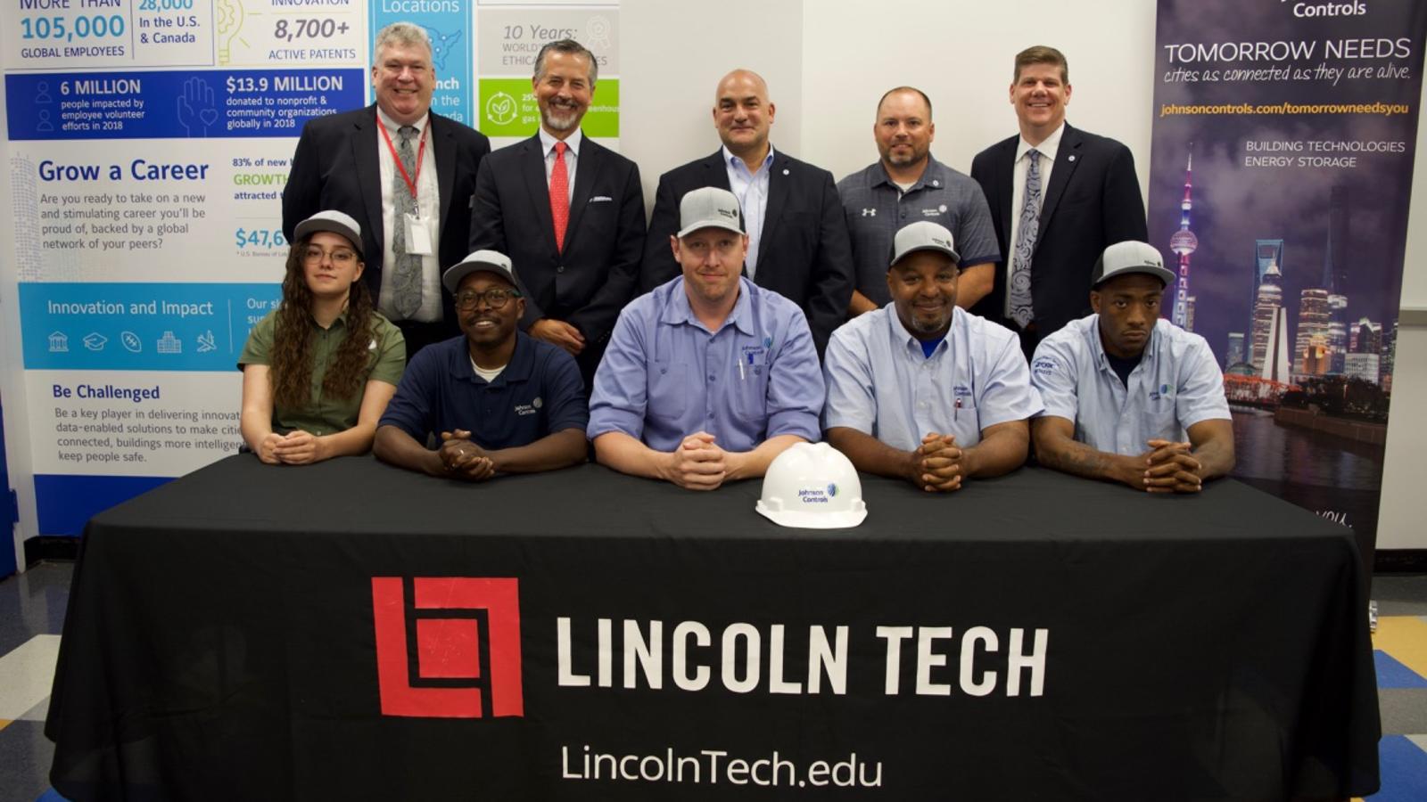 Students and Johnson Controls Staff