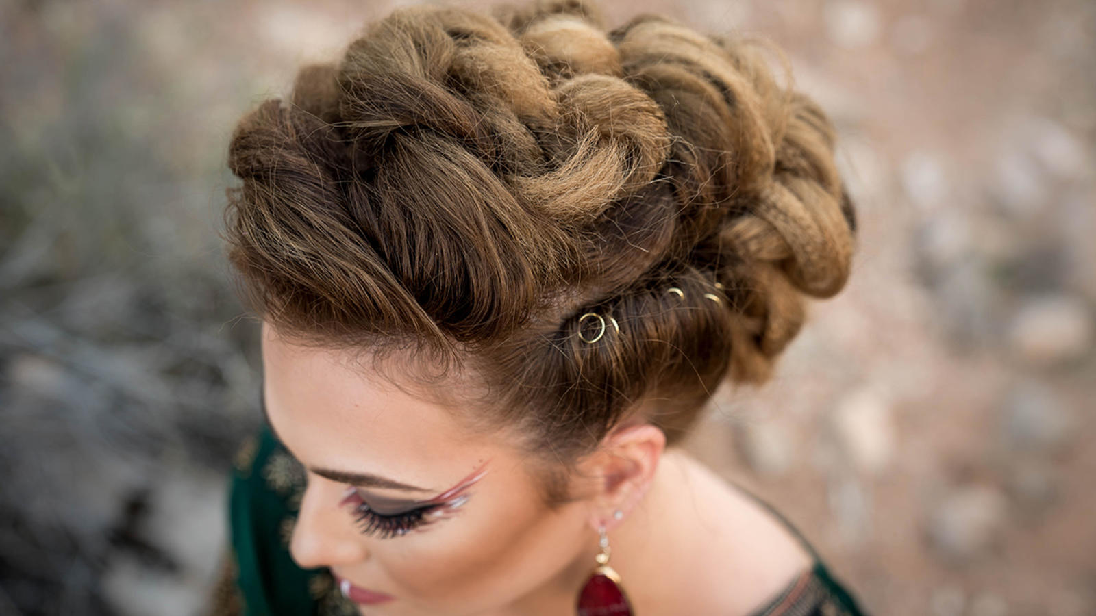 Sophisticated braiding techniques - top view