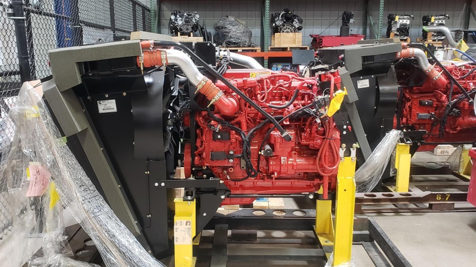 This is the left-side view of the Cummins 6.7 Liter Diesel 6-cylinder engine.