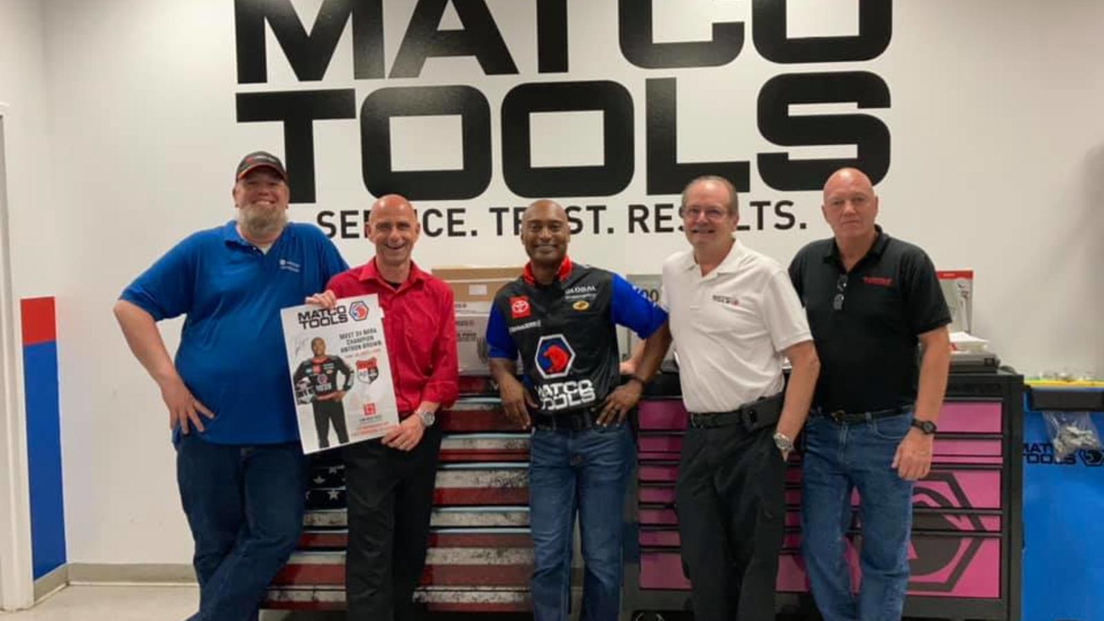 East Windsor Campus Staff Meet World Champion Racing Driver Antron Brown.