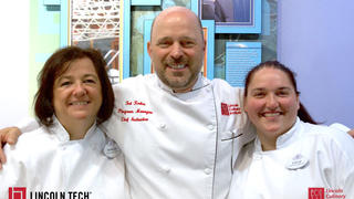 Left to Right: Sharon Palmer, LCI Shelton Student and Disney Extern; Chef Ted Redos LCI Shelton Culinary Program Manager; Caitlyn Cervero, LCI Shelton Student and Disney Extern