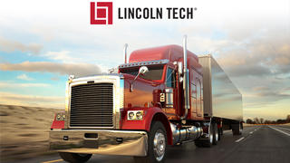 An 18-wheeler crosses the western US landscape.