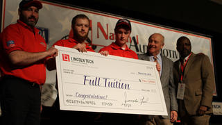 National Automotive Technology Competition Champions presented a full scholarship at the New York Auto Show