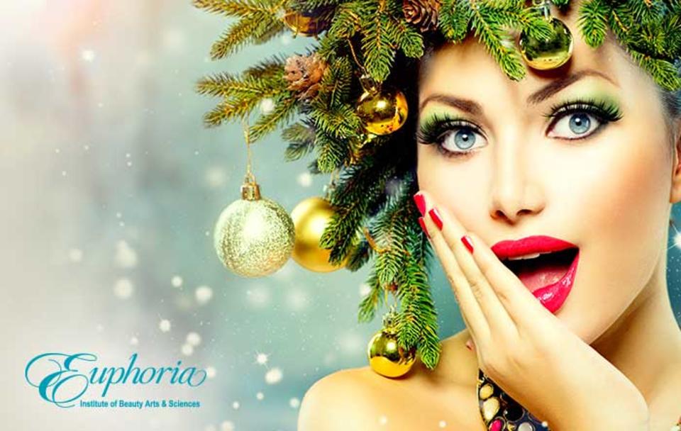 Euphoria Institute of Beauty's Holiday tips for great hair nails and makeup