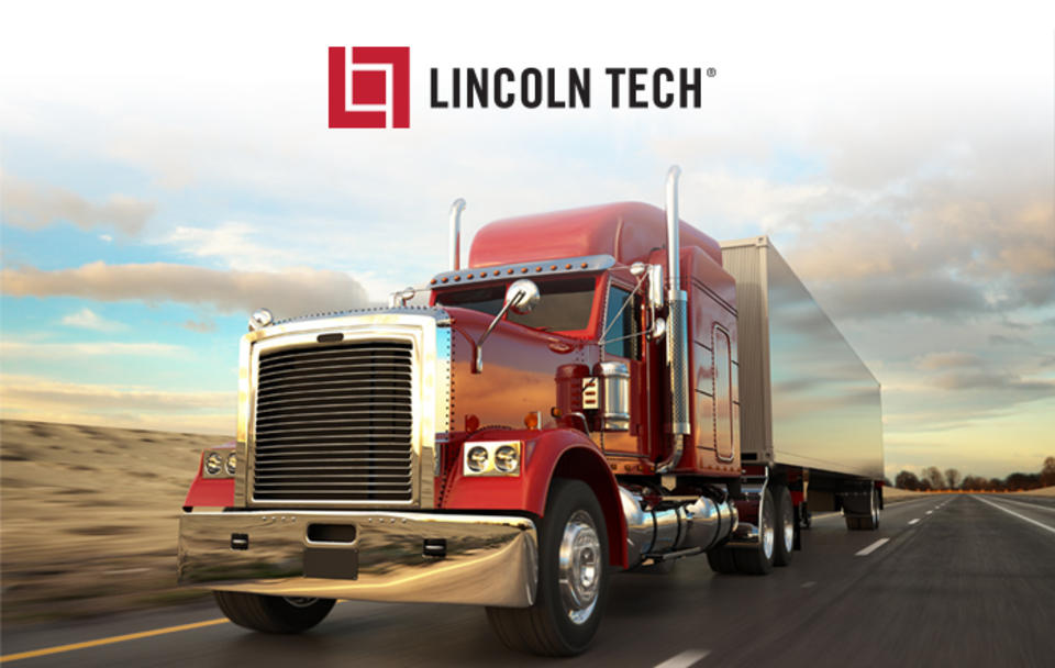 An 18-wheeler crosses the western US landscape.