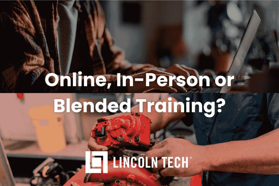 Discover the pros and cons of online vs in-person vs blended training for a trade school education.
