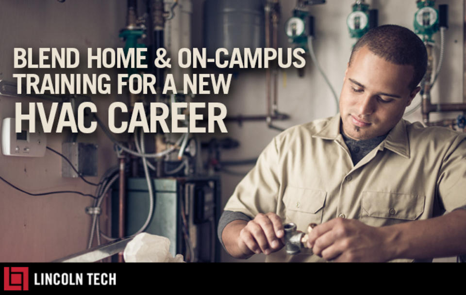 Blend Home and On-Campus Training for a new HVAC career