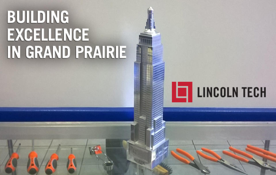 Students in Lincoln Tech's CNC Machine Training program created this stunning replica of the Empire State Building